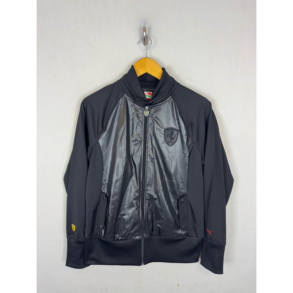 Puma Scuderia Ferrari Track Jacket Women Large Black Full Zip F1 Bomber 561051